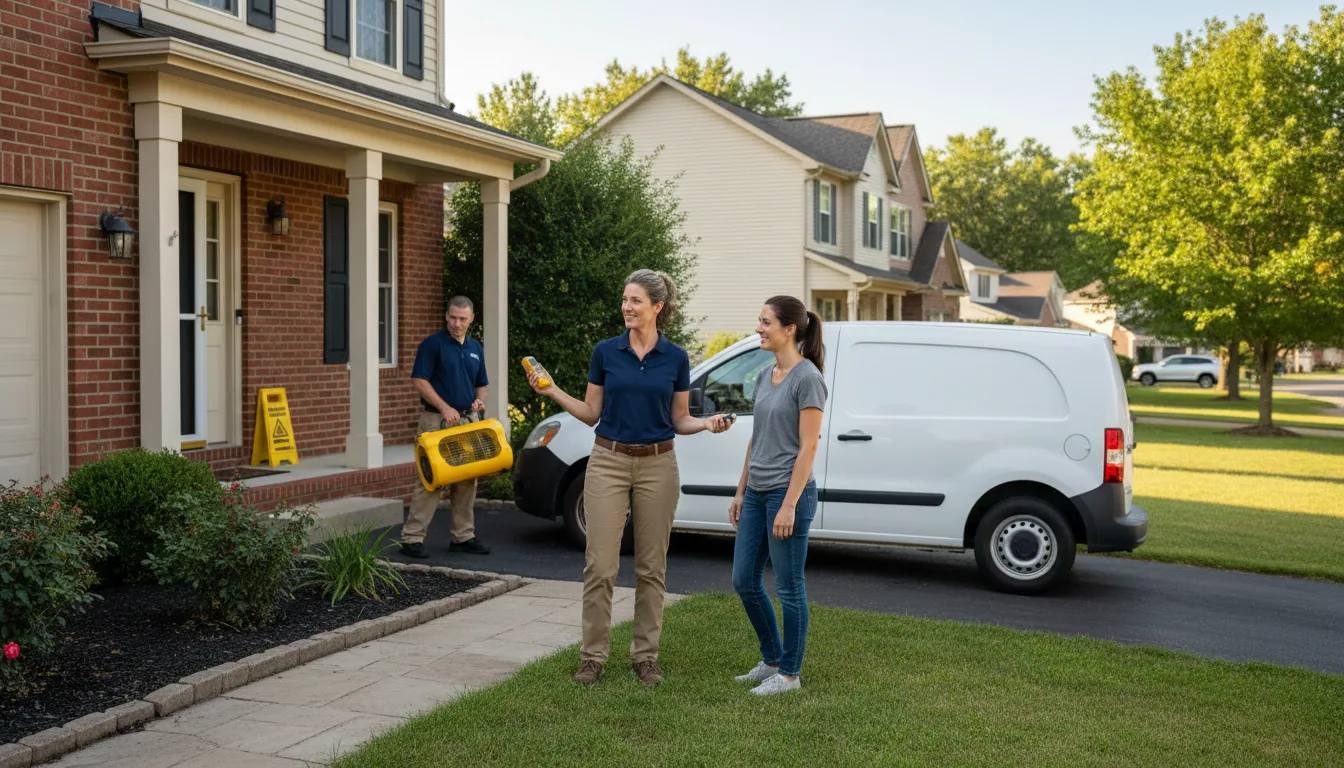 Residential water damage restoration in Blandburg, PA